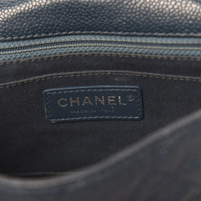 Chanel Caviar Small Natural Beauty Flap Blue 6 of 14