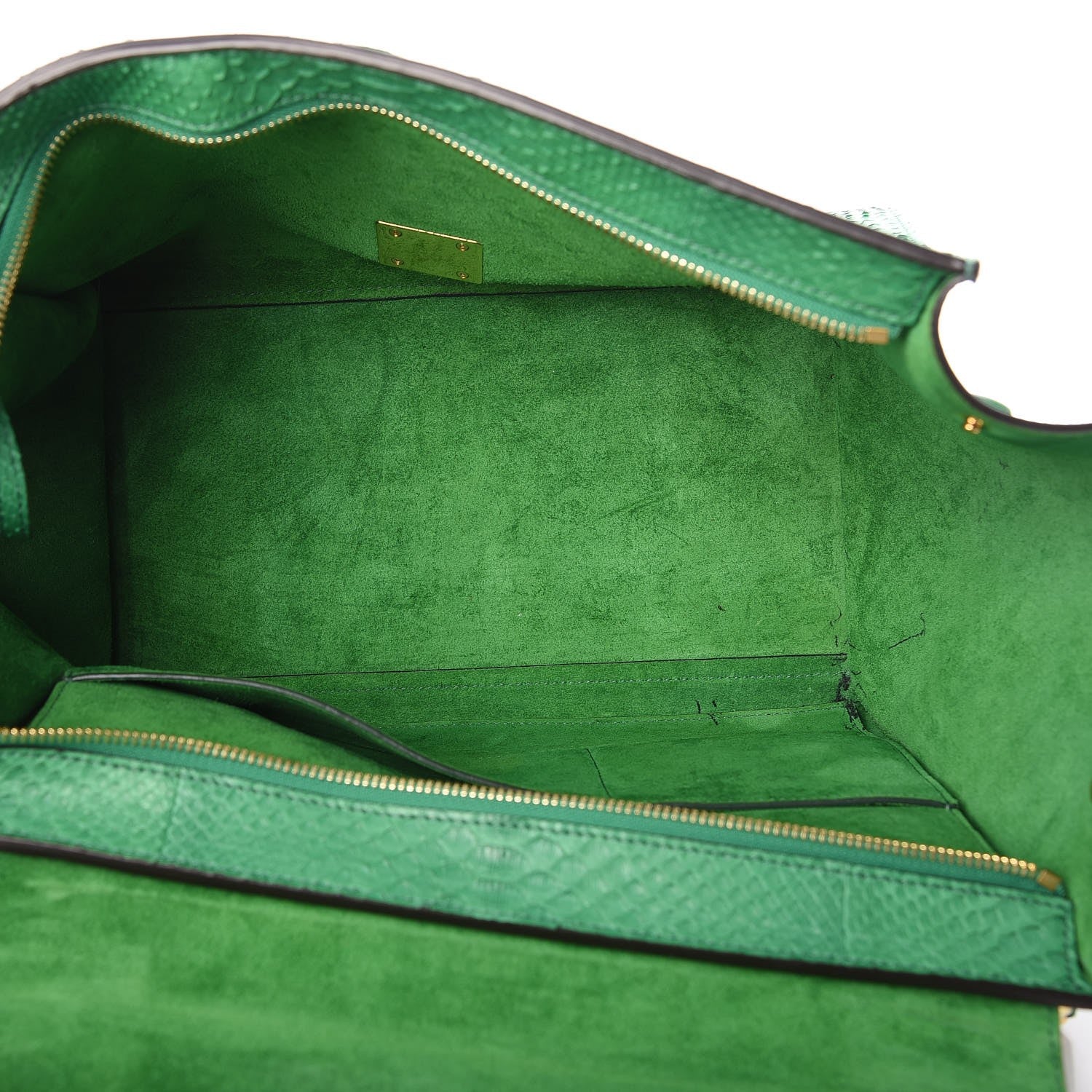 Celine Python Medium Trapeze Grass 5 of 7