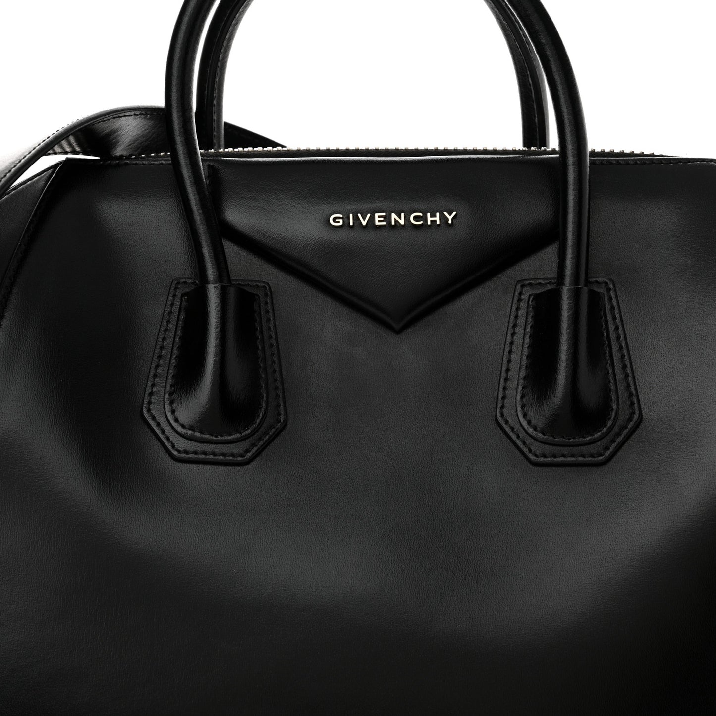 Shiny Lord Calfskin Medium Antigona Black