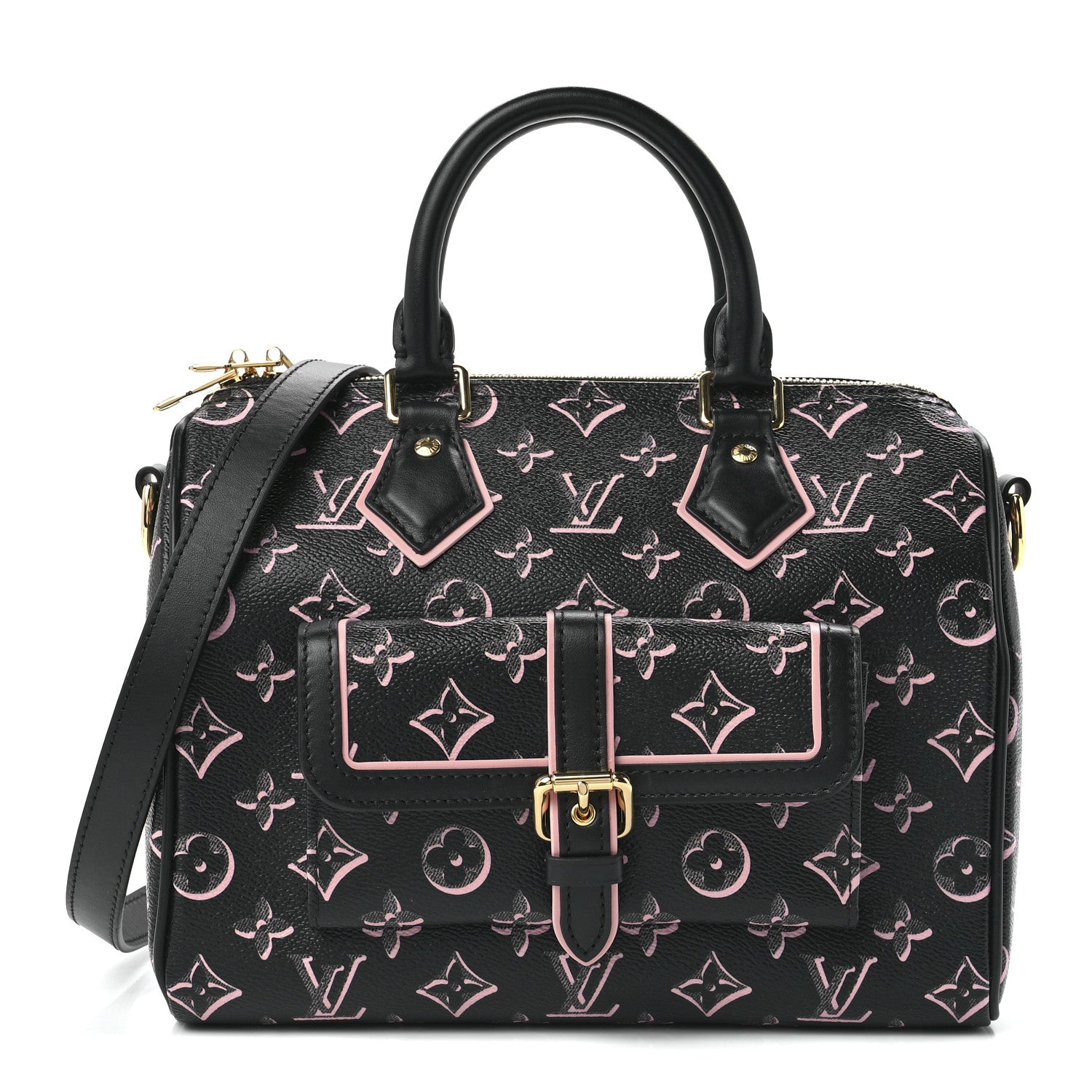 Louis Vuitton Monogram Fall for You Speedy Bandouliere 25 Black 1 of 10