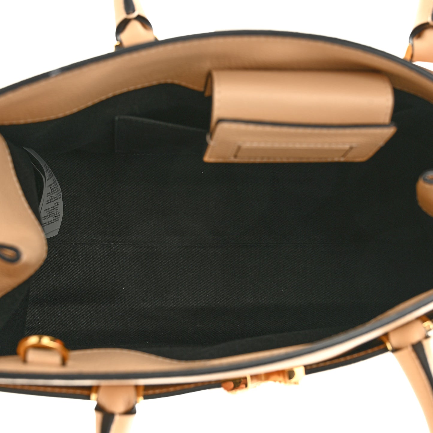 Grained Calfskin Large Virtus Top Handle Shoulder Bag Beige
