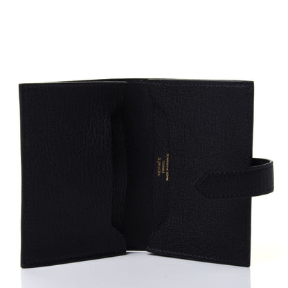 Hermes Chevre Mysore Bearn Card Holder Wallet Black 3 of 4