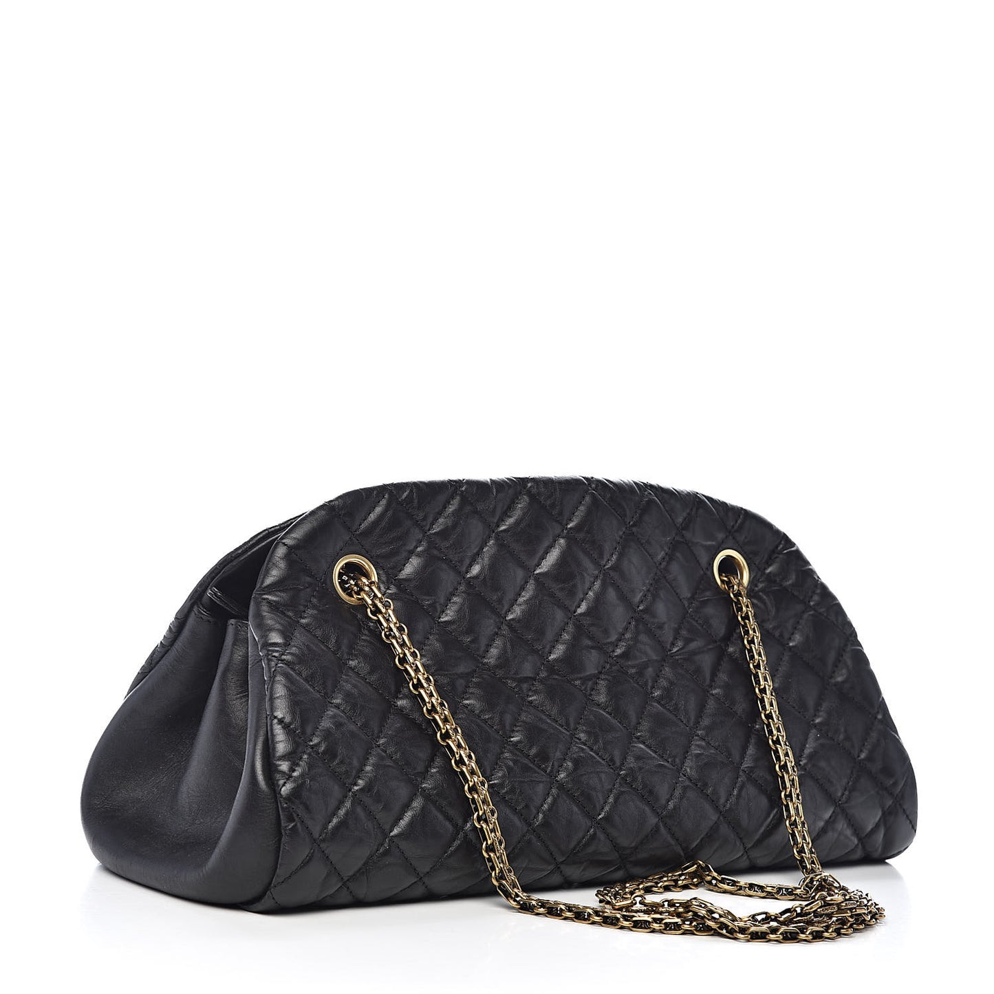 Aged Calfskin Medium Just Mademoiselle Black
