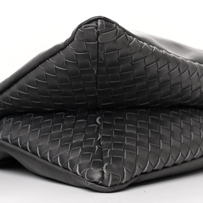Bottega Veneta Nappa Intrecciato  Messenger Bag Grey Black 9 of 10