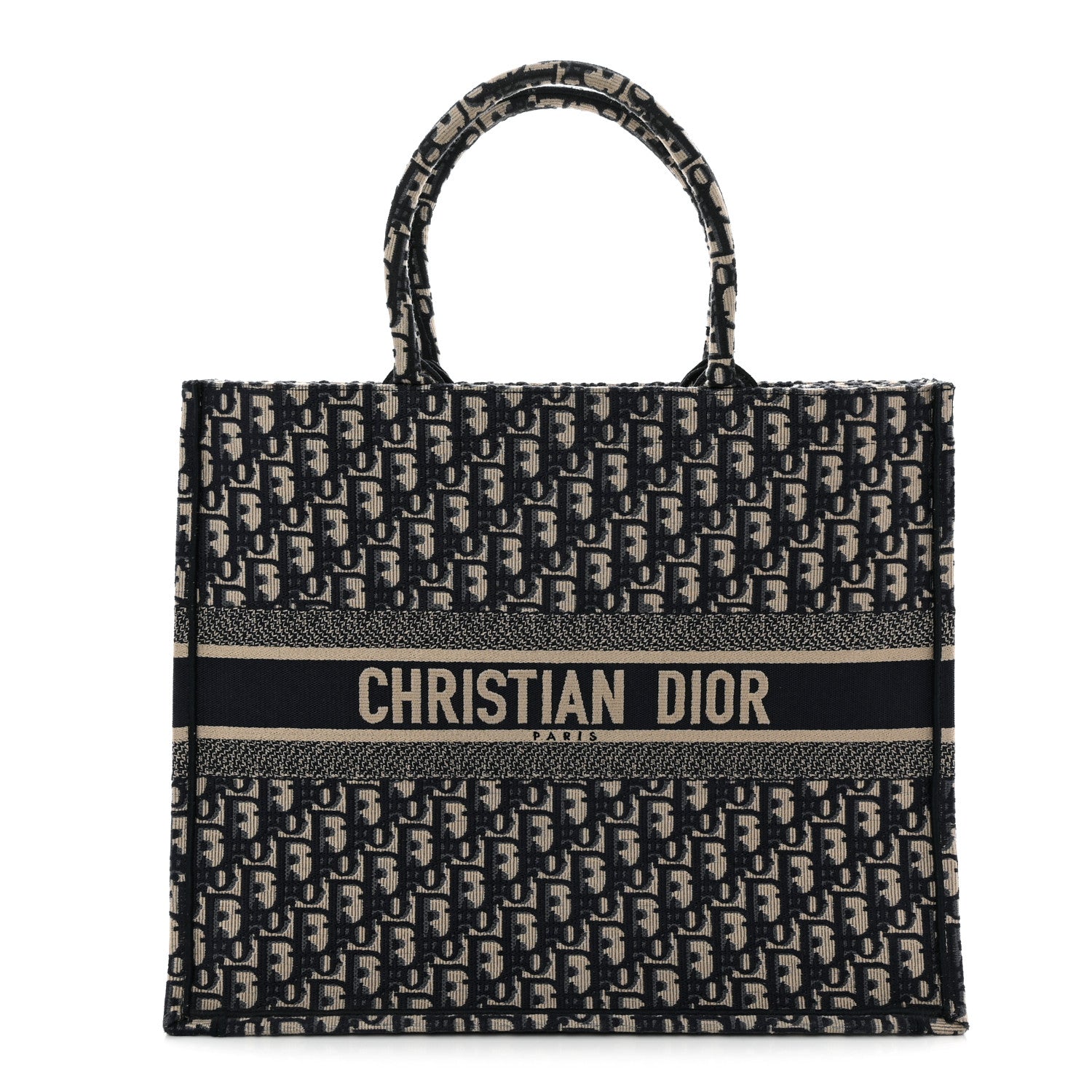 Christian Dior Oblique Large Book Tote Blue Multicolor 1 of 13