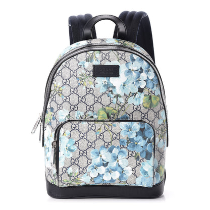 Gucci GG Supreme Monogram Blooms Small Day Backpack Blue 1 of 10