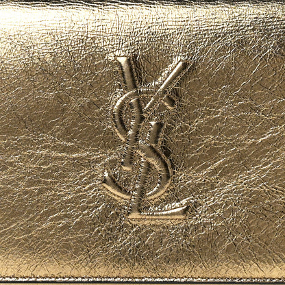 Saint Laurent Metallic Calfskin Monogram Belle de Jour Chain Clutch Gold 8 of 11