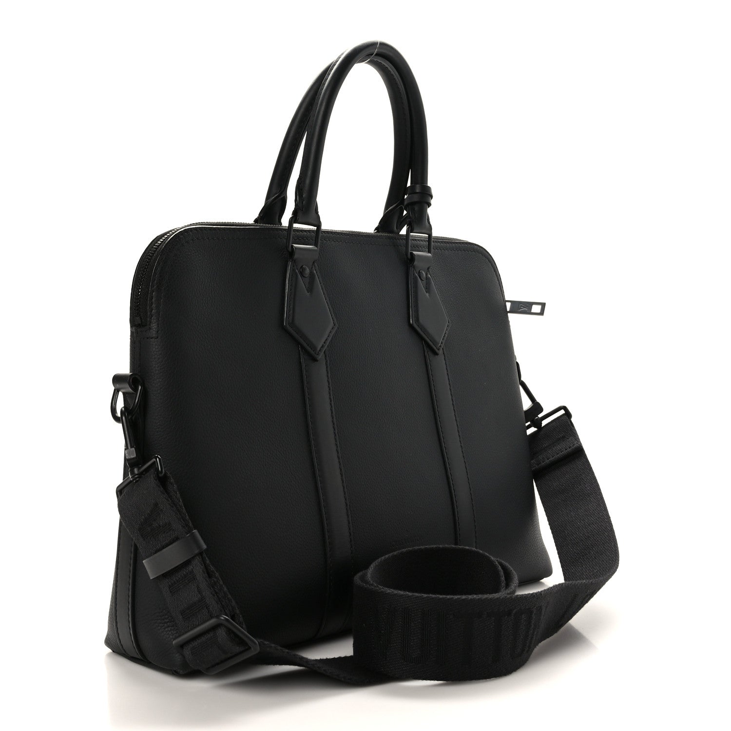 Louis Vuitton Calfskin Aerogram Takeoff Briefcase Black 3 of 8