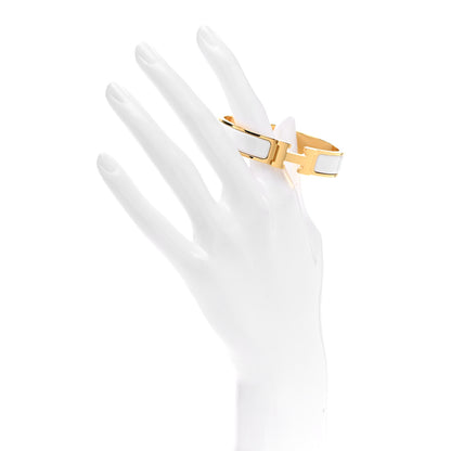 Hermes Enamel Narrow Clic Clac H Bracelet PM White 2 of 5