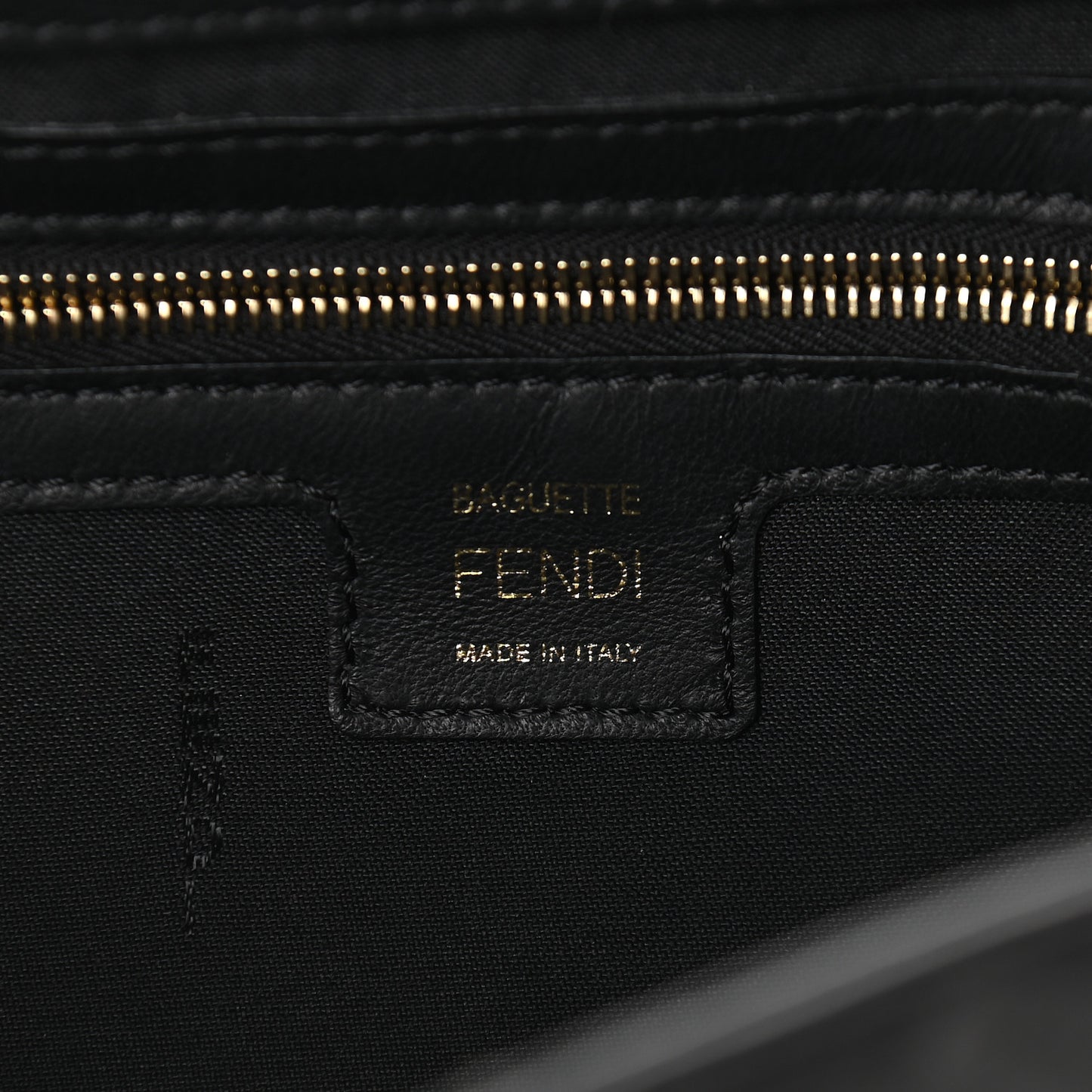Nappa FF 1974 Embossed Baguette Black