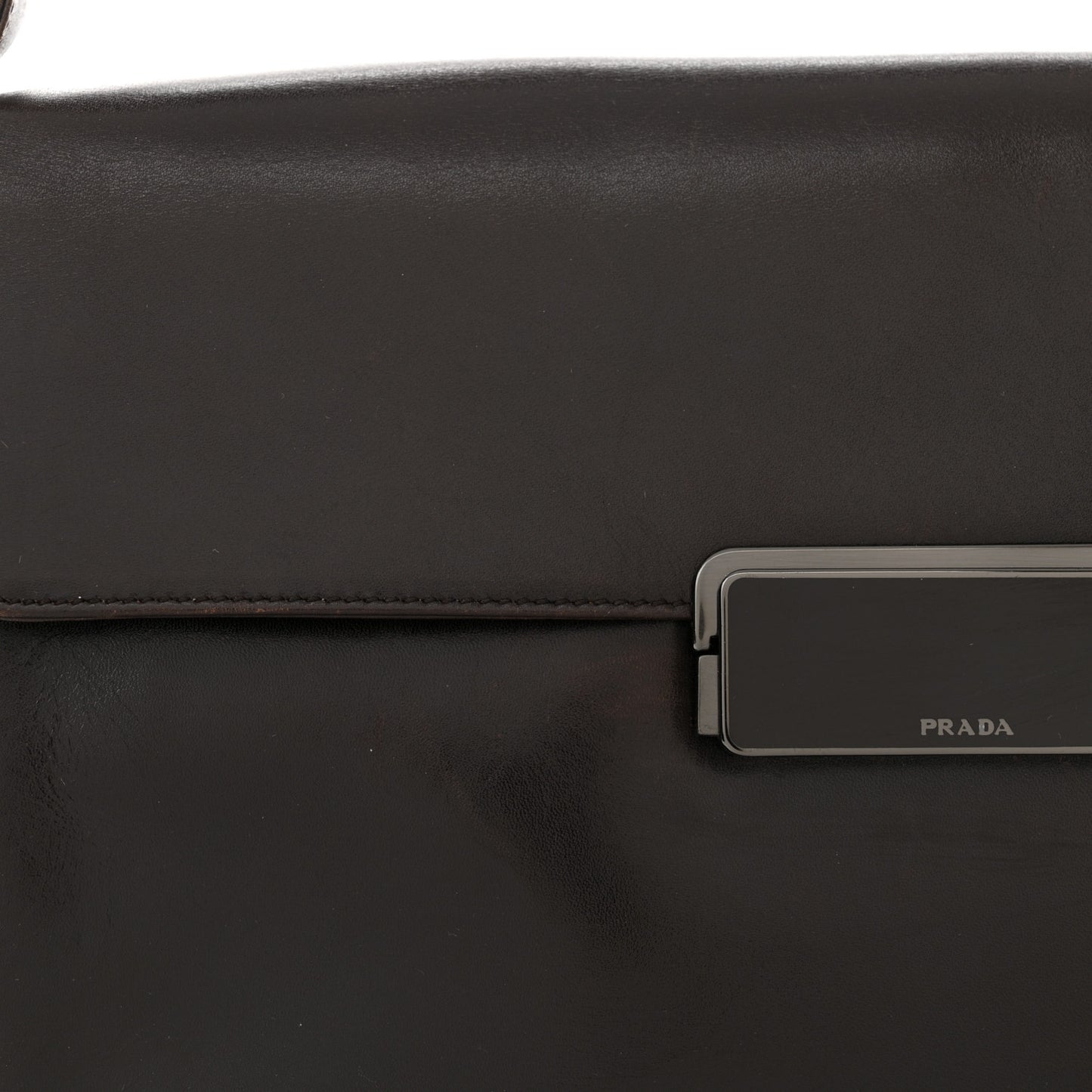 Vitello Smalt Shoulder Bag Ebano