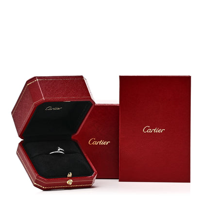Cartier 18K White Gold Small Juste Un Clou Ring 56 7.5 5 of 5