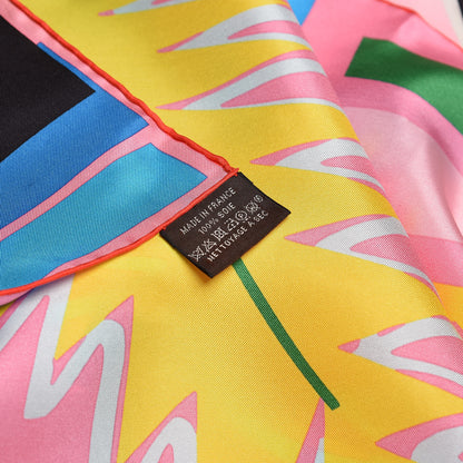 Hermes Silk Sea Surf and Fun Scarf 140 Rose Bleu Vert 3 of 6