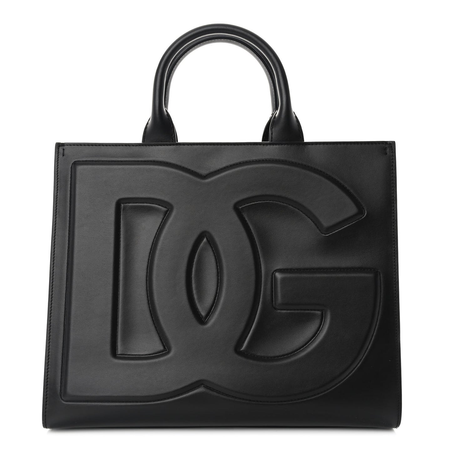 Calfskin DG Logo Tote Black