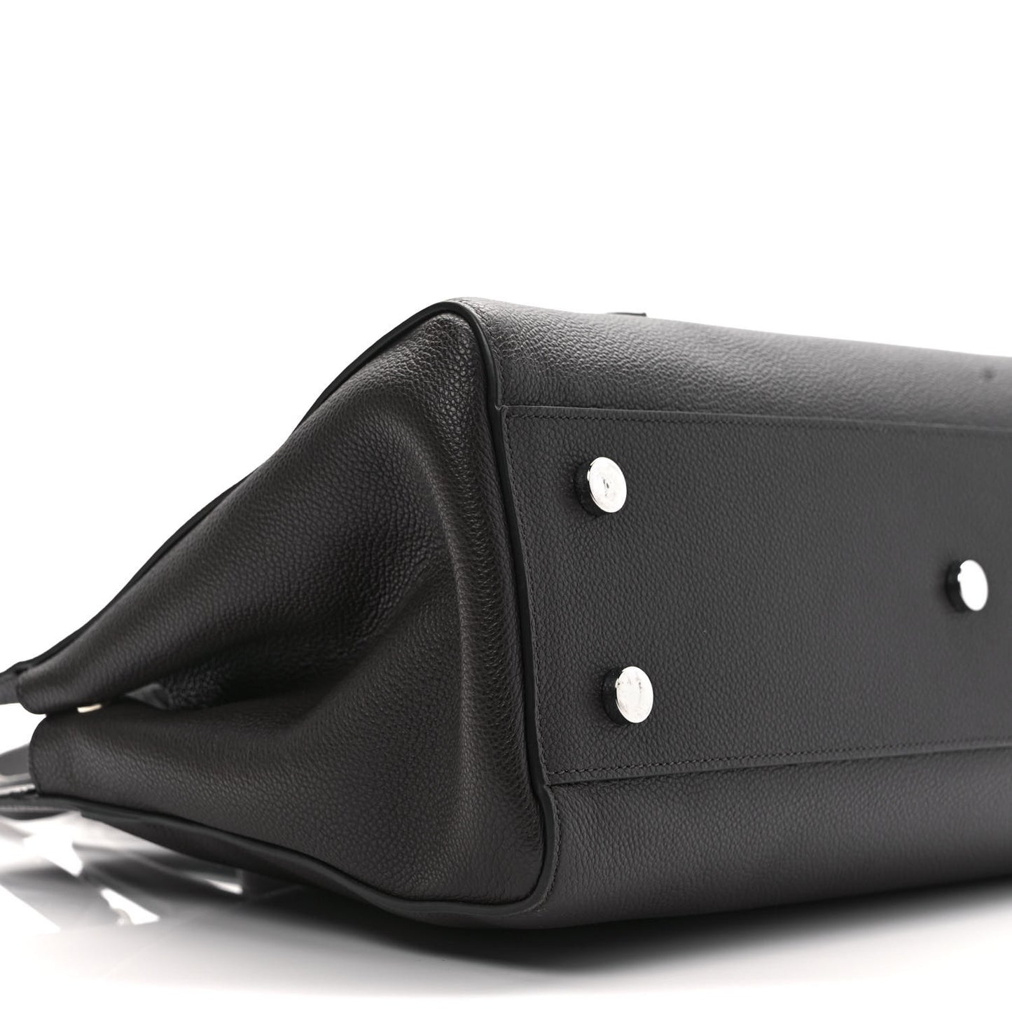 Grained Calfskin Medium Cabas Rive Gauche Coal