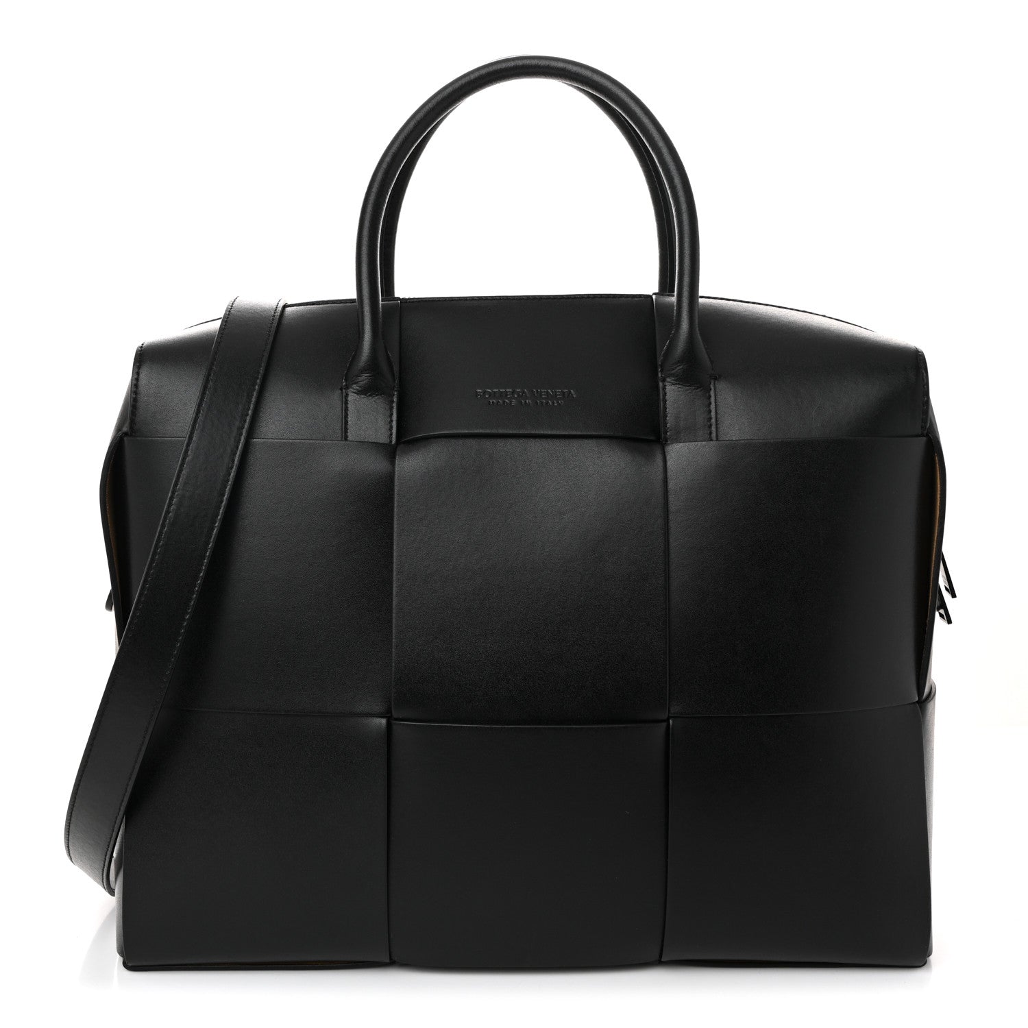Bottega Veneta Calfskin Maxi Intrecciato Arco Briefcase Black 1 of 9