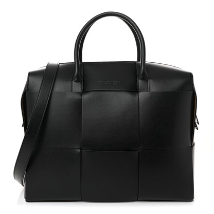 Bottega Veneta Calfskin Maxi Intrecciato Arco Briefcase Black 1 of 9