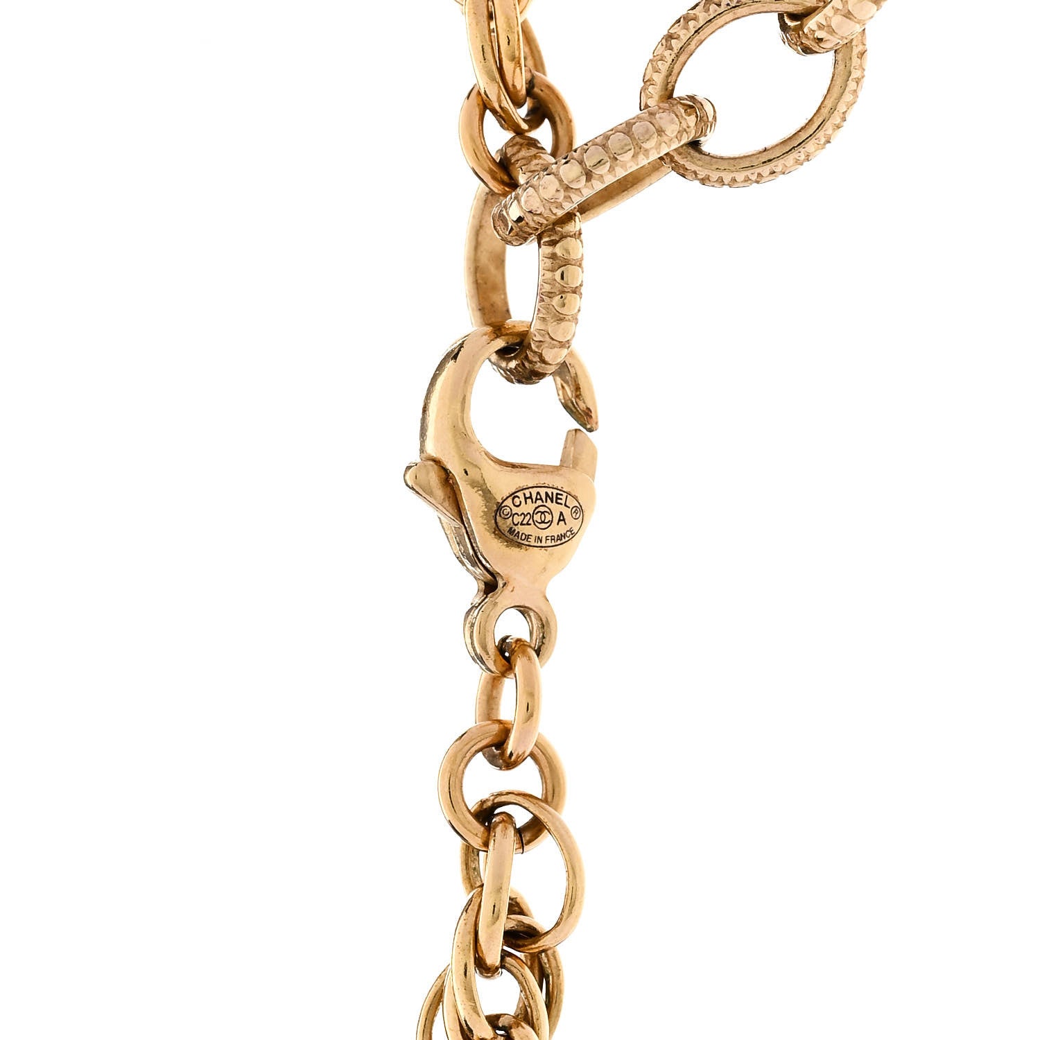 Chanel Pearl Bead CC Choker Necklace Gold Pearly White Black 5 of 6