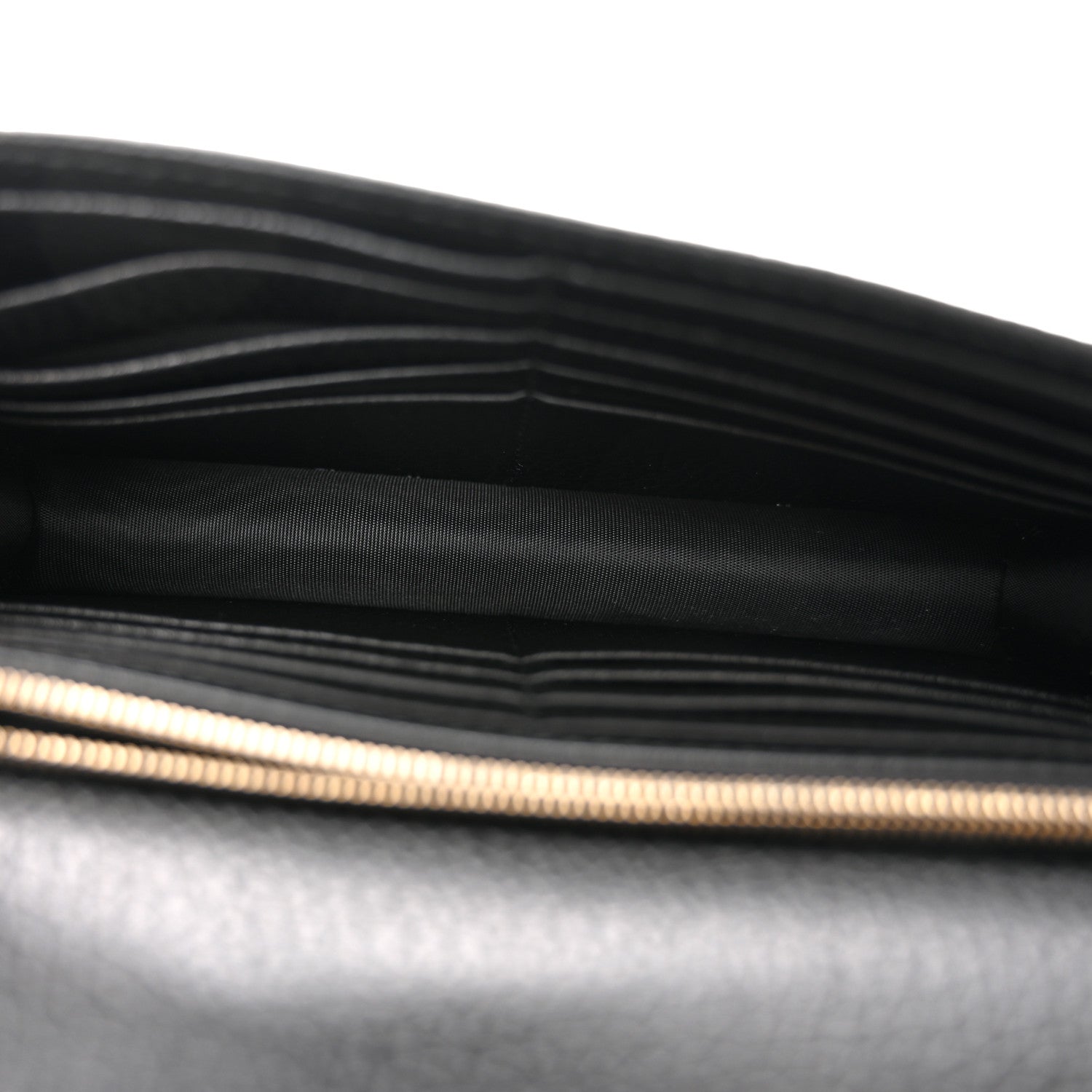 Gucci Dollar Calfskin Interlocking G Chain Wallet Black 5 of 9