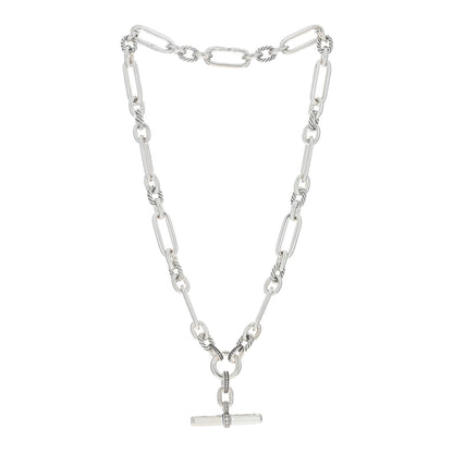 David Yurman Sterling Silver Diamond Lexington Chain Necklace 2 of 4