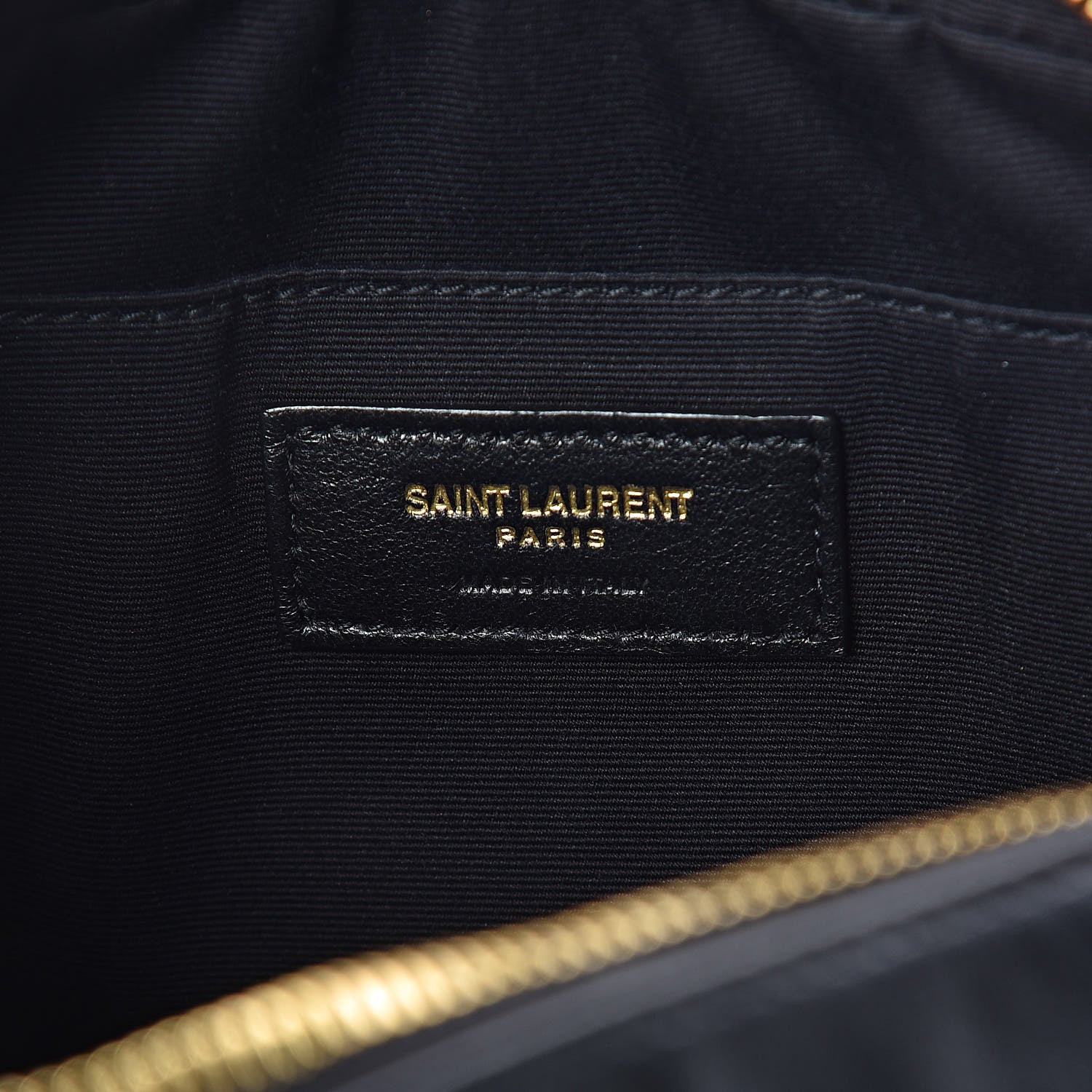 Saint Laurent Calfskin Matelasse Monogram Lou Camera Bag Black 6 of 9