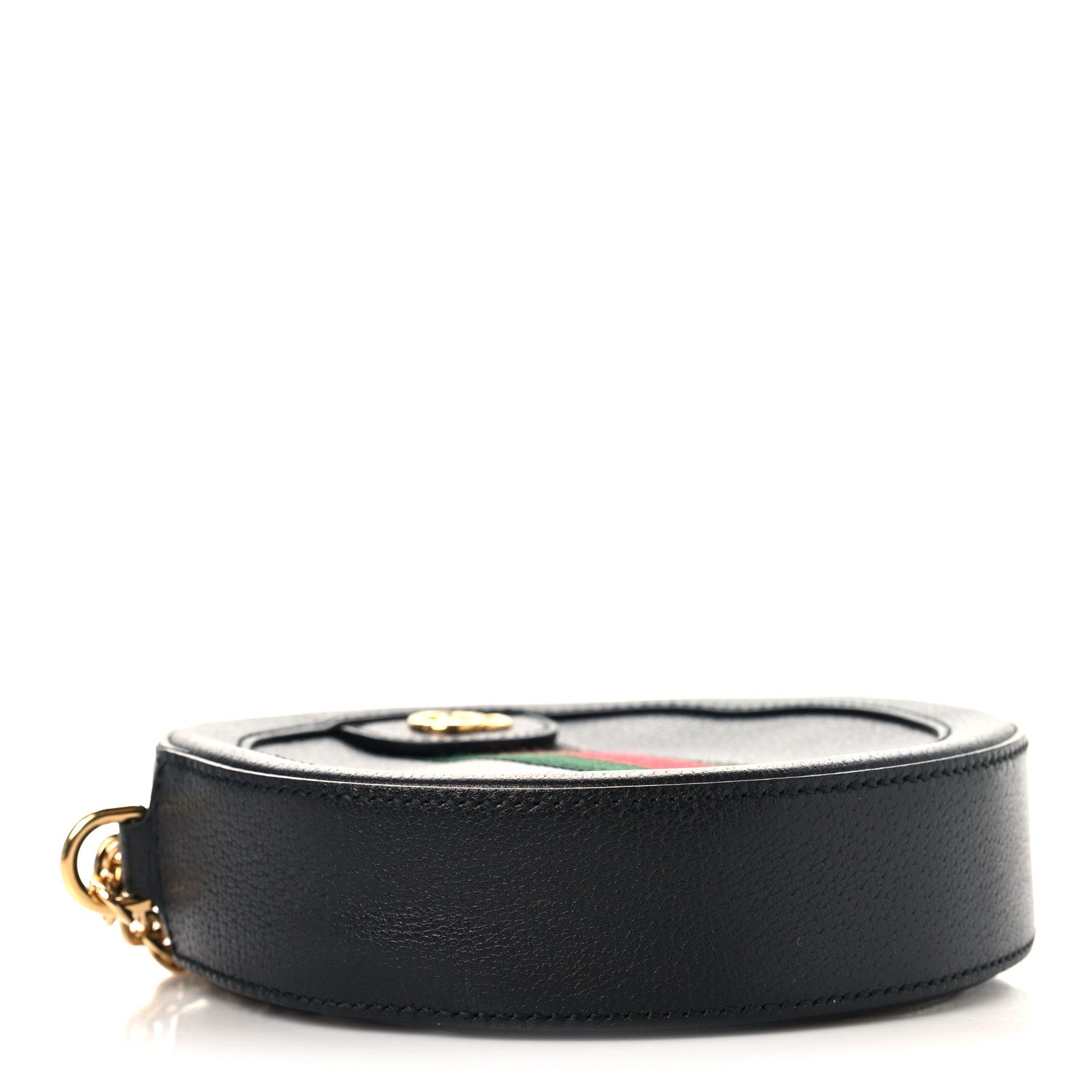 Gucci Grained Calfskin Web Mini Ophidia Round Shoulder Bag Black 4 of 10