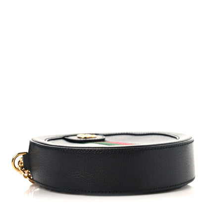 Gucci Grained Calfskin Web Mini Ophidia Round Shoulder Bag Black 4 of 10