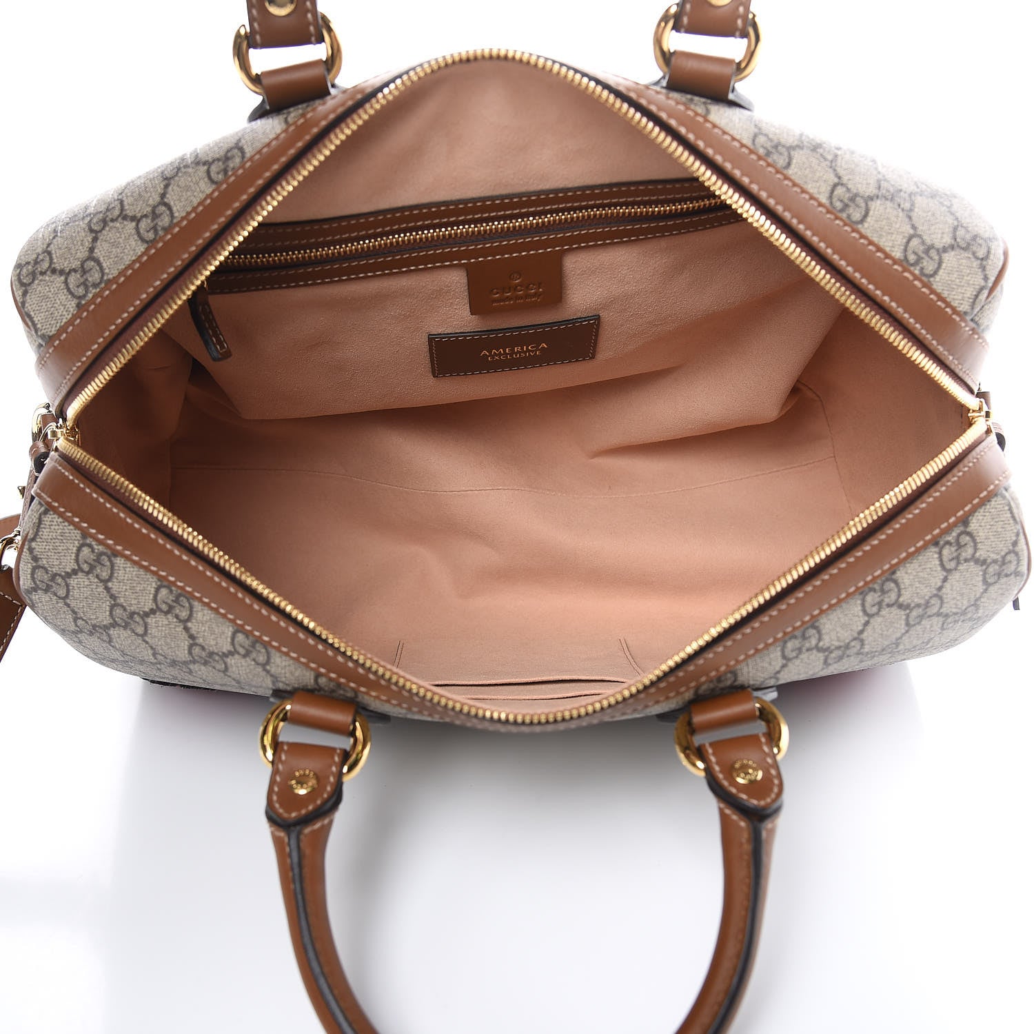 Gucci GG Supreme Monogram Blind for Love Embroidered Medium Boston Beige Tuscany 5 of 10