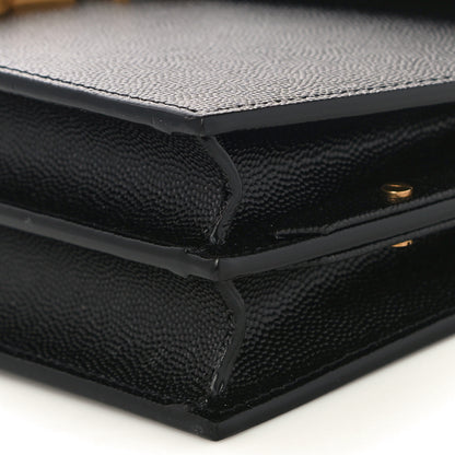 Saint Laurent Grain De Poudre Monogram Cassandra Clasp Bag Black 10 of 10