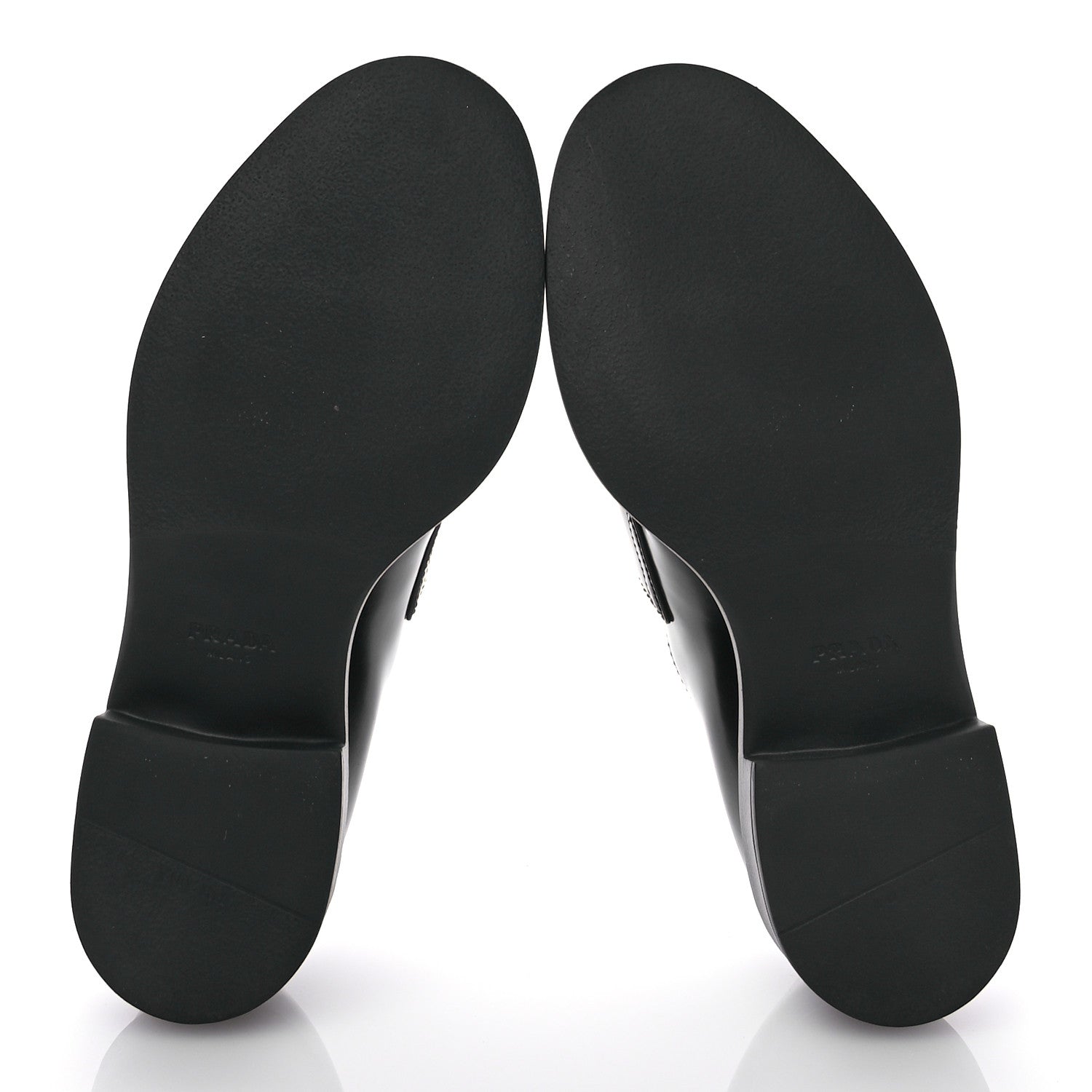 Prada Spazzolato Metal Triangle Logo 50mm Loafers 37 Black 5 of 8