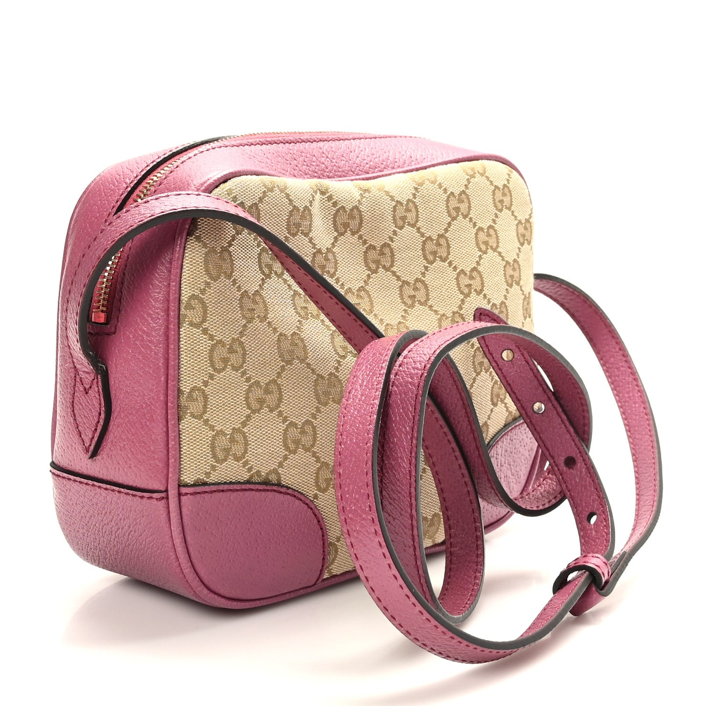 Monogram Textured Calfskin Mini Bree Messenger Bag Beige Ebony Peonia Flower