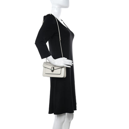 Bulgari Calfskin Serpenti Forever Small Crossbody Bag White Agate 2 of 9