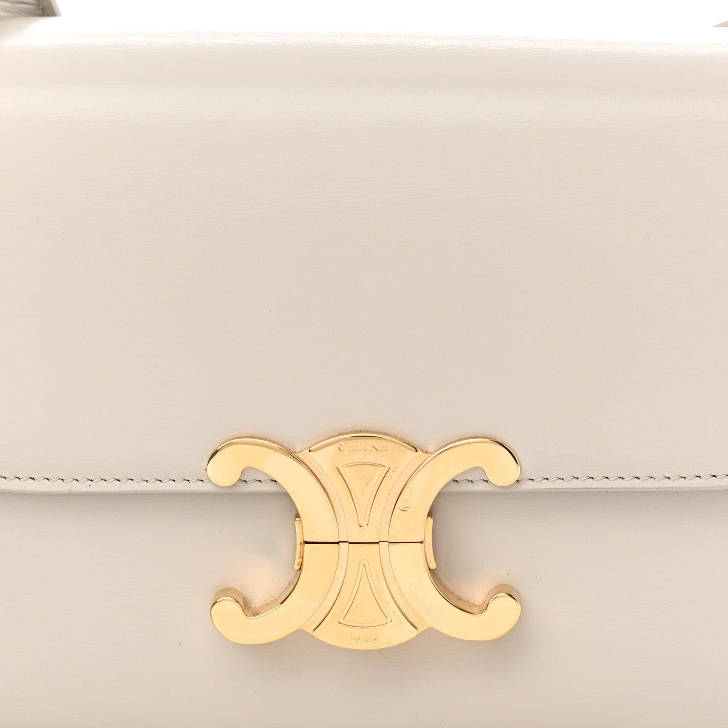 Celine Shiny Calfskin Teen Triomphe Chalk 7 of 10