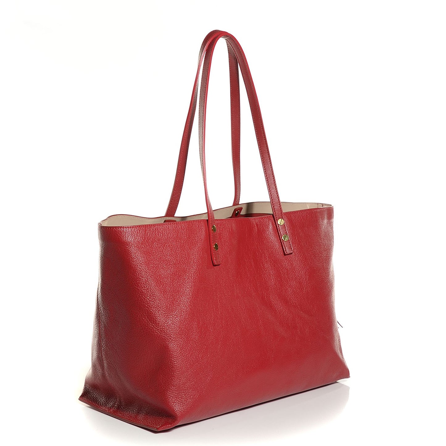 Goatskin Dilan East West Tote Red