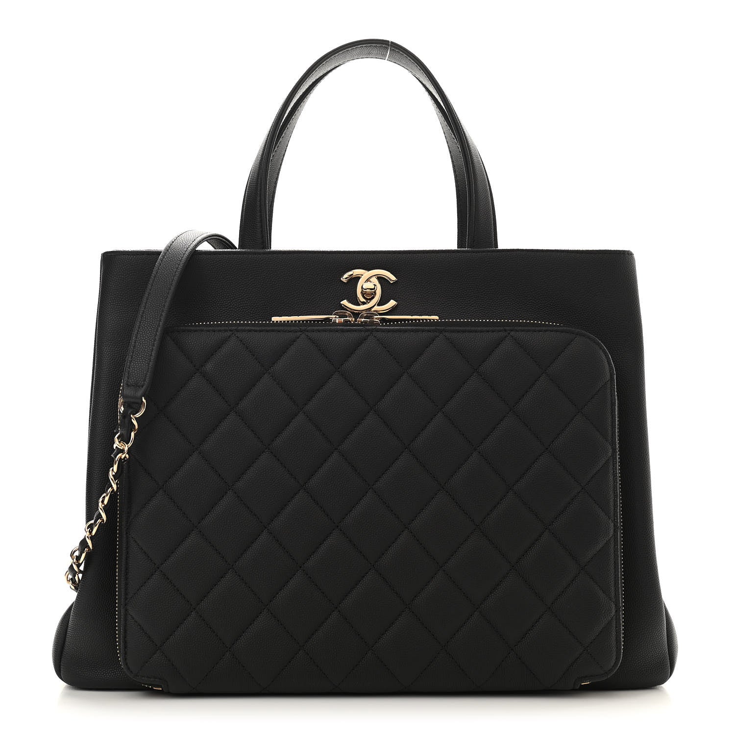 Chanel Caviar Quilted Large Business Affinity Shopping Bag Black 1 of 10