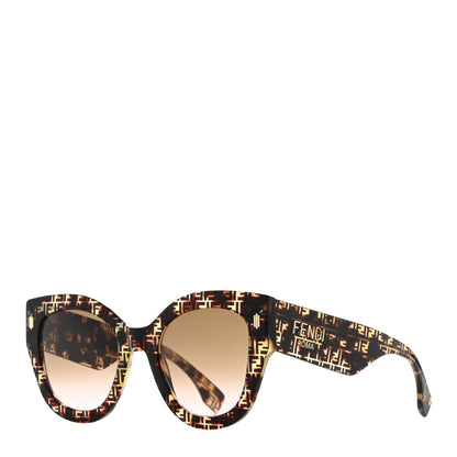 Fendi Acetate Fendi Roma Cat Eye Sunglasses FF 0435/S Havana 1 of 7