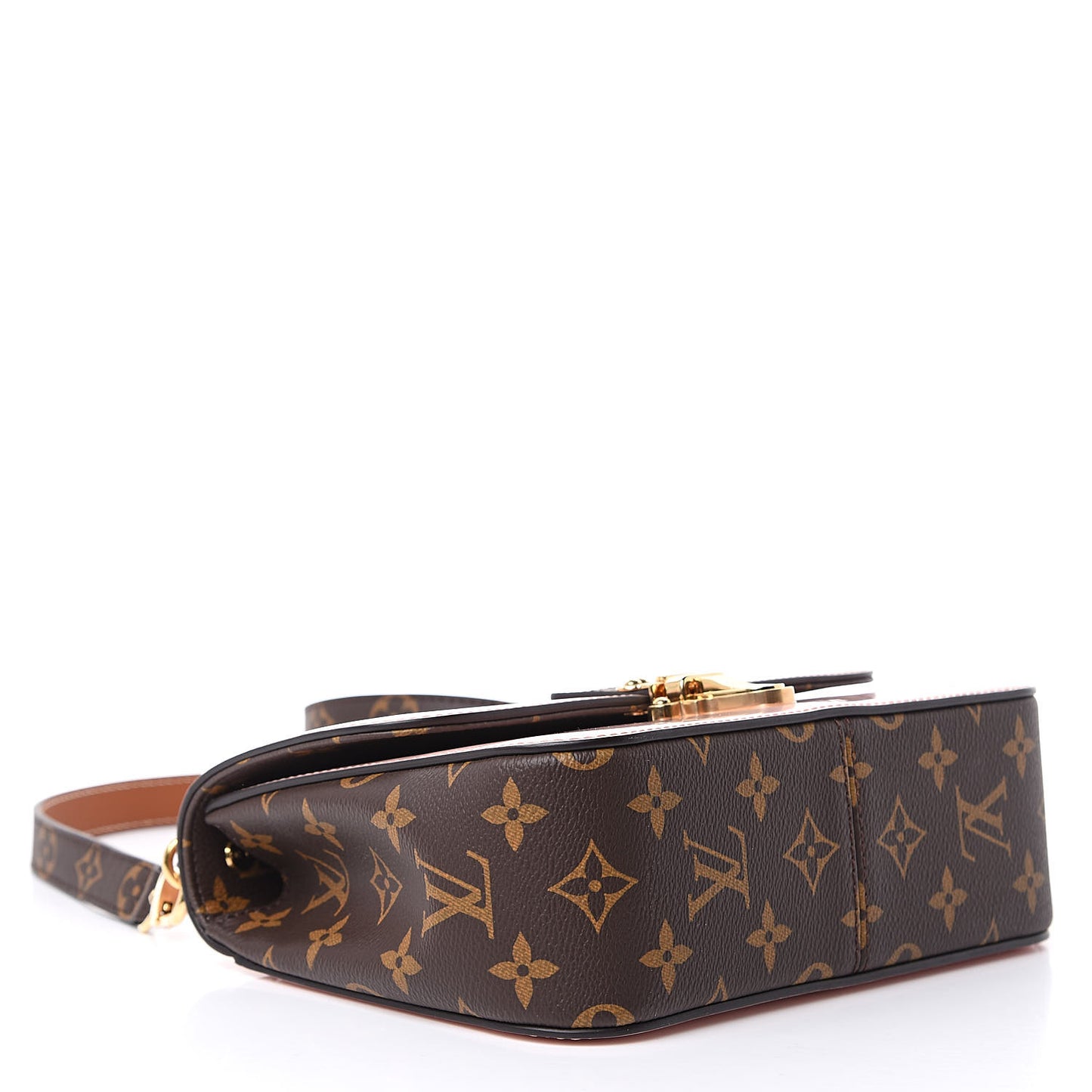 Patent Calfskin Monogram Cherrywood BB Rose Ballerine