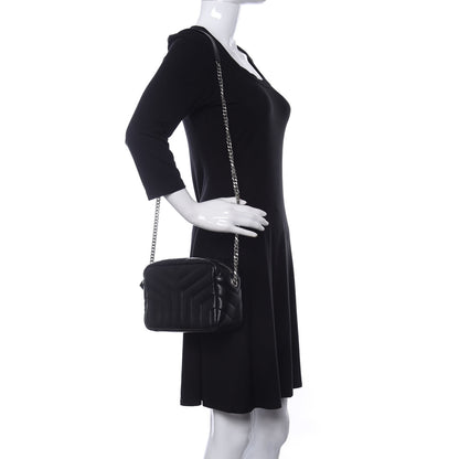 Saint Laurent Calfskin Y Quilted Monogram Small Loulou Bowling Bag Black 2 of 10
