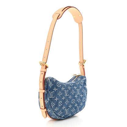 Louis Vuitton Monogram Denim Croissant MM Blue 4 of 11