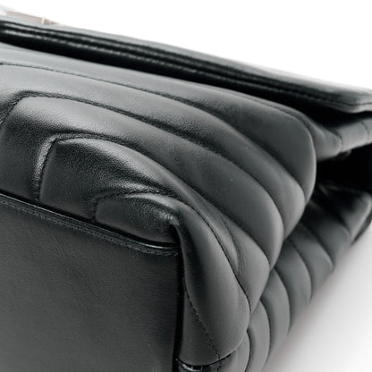 Saint Laurent Calfskin Y Quilted Monogram Medium Loulou Chain Satchel Black 12 of 13