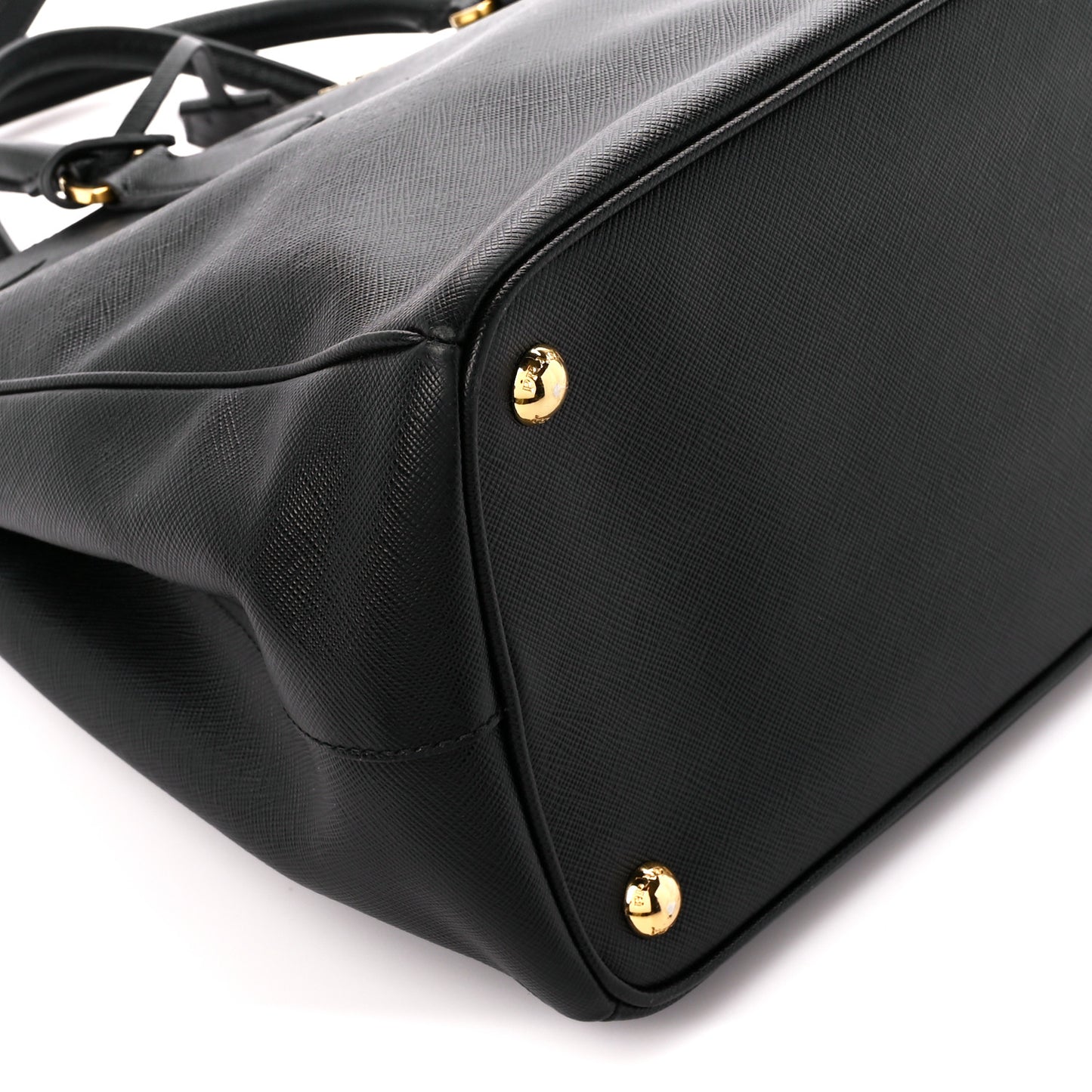 Saffiano Medium Galleria Double Zip Tote Black