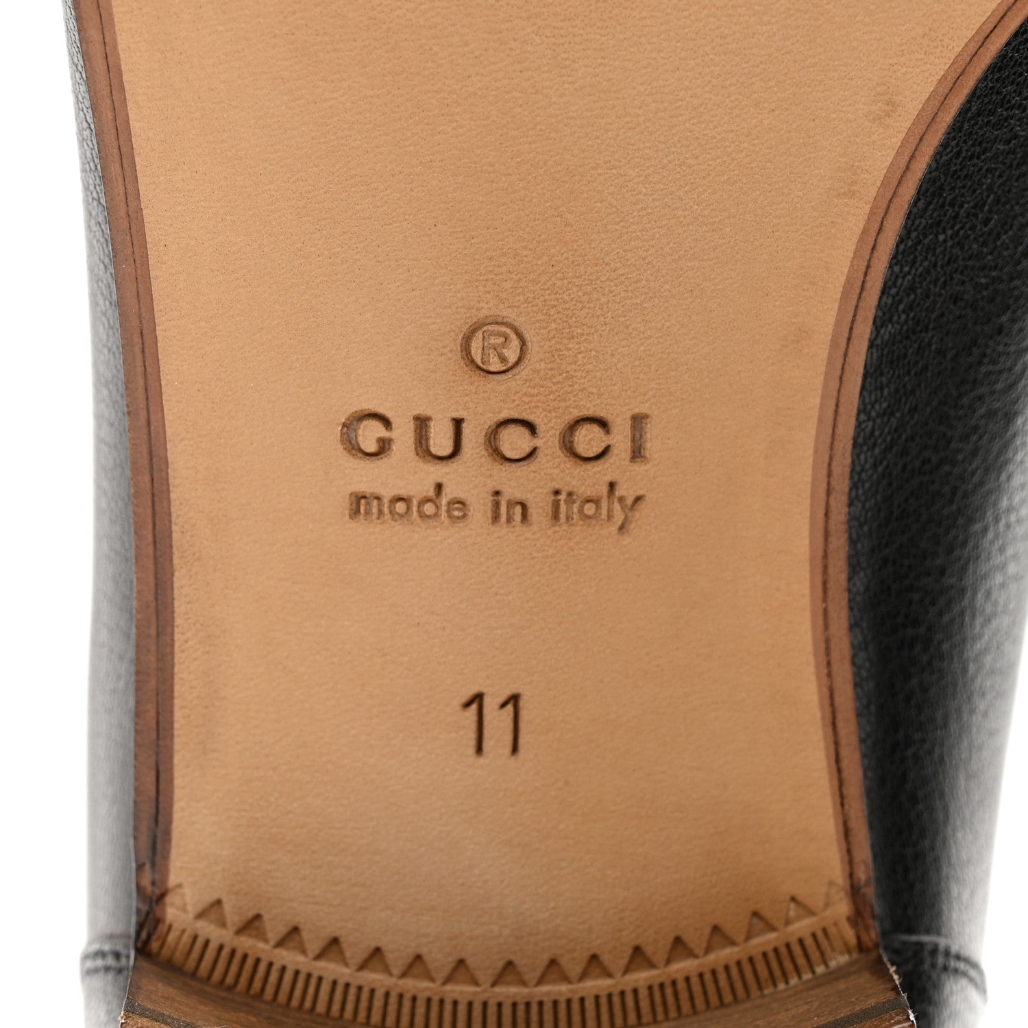 Gucci Goatskin Web Mens Horsebit Loafers 11 Black 6 of 9