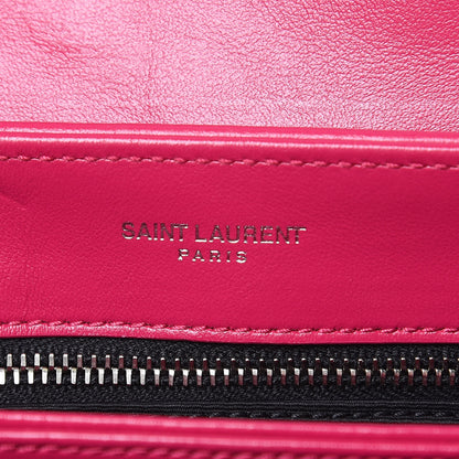 Saint Laurent Calfskin Y Quilted Monogram Toy Loulou Crossbody Bag Freesia 7 of 10