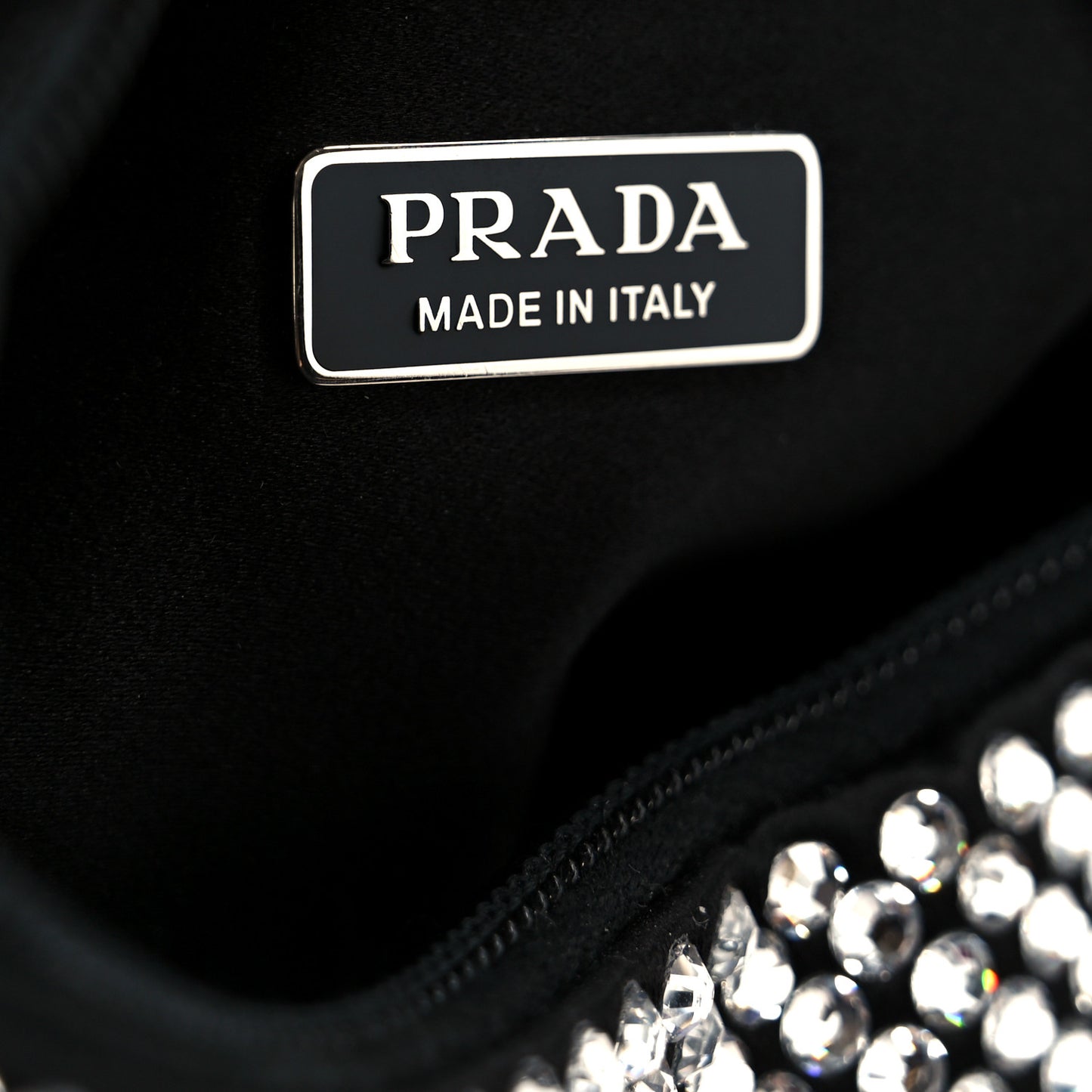 Satin Crystal Mini Re-Edition 2000 Bag Cristal