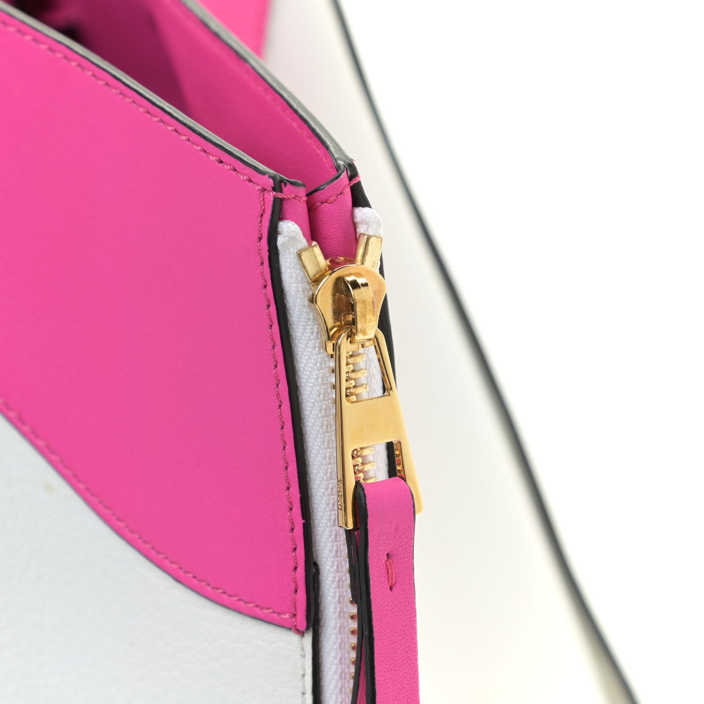 Calfskin Small Hammock Shoulder Bag Shocking Pink White