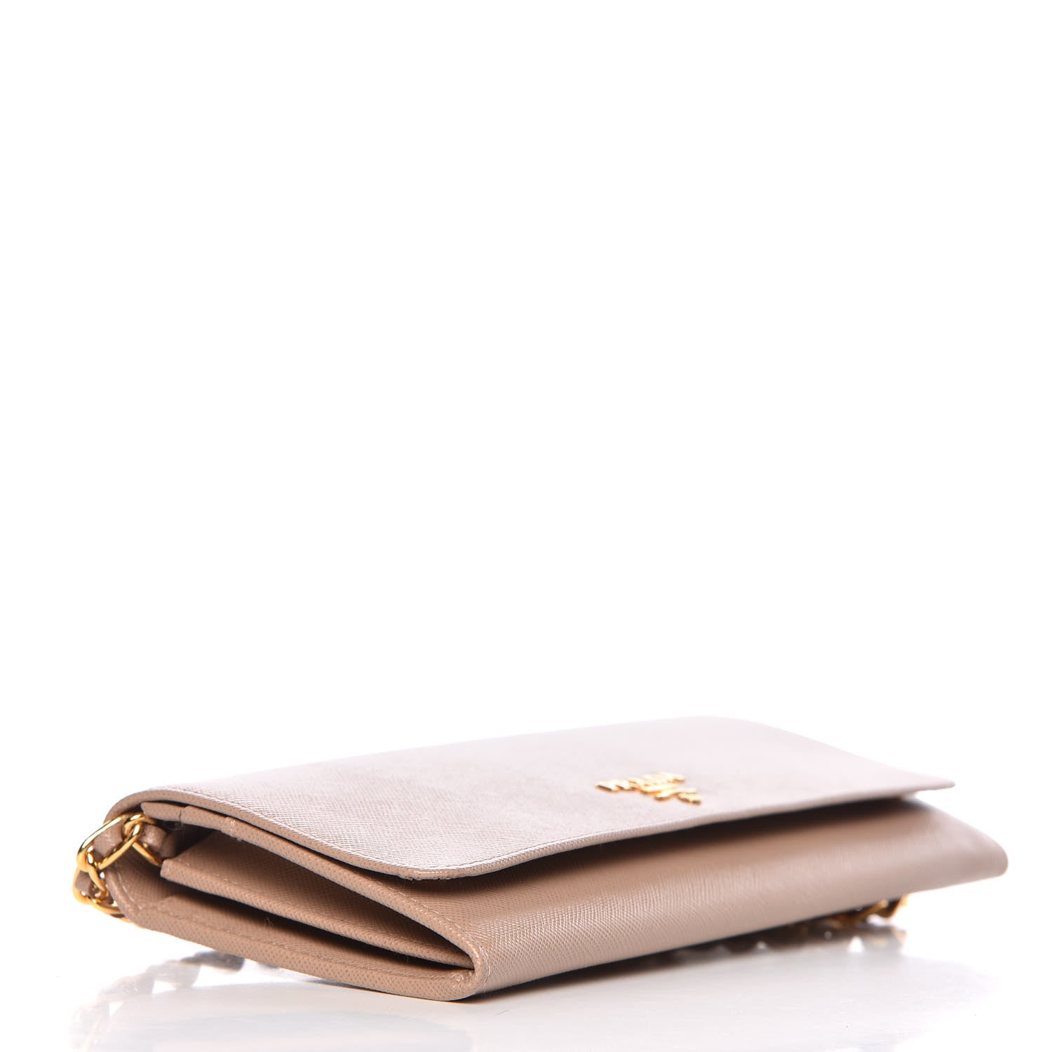 Prada Saffiano Metal Oro Chain Wallet Cammeo 4 of 8