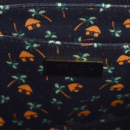 Prada Canapa Small Logo Tote Black Arancio 7 of 8