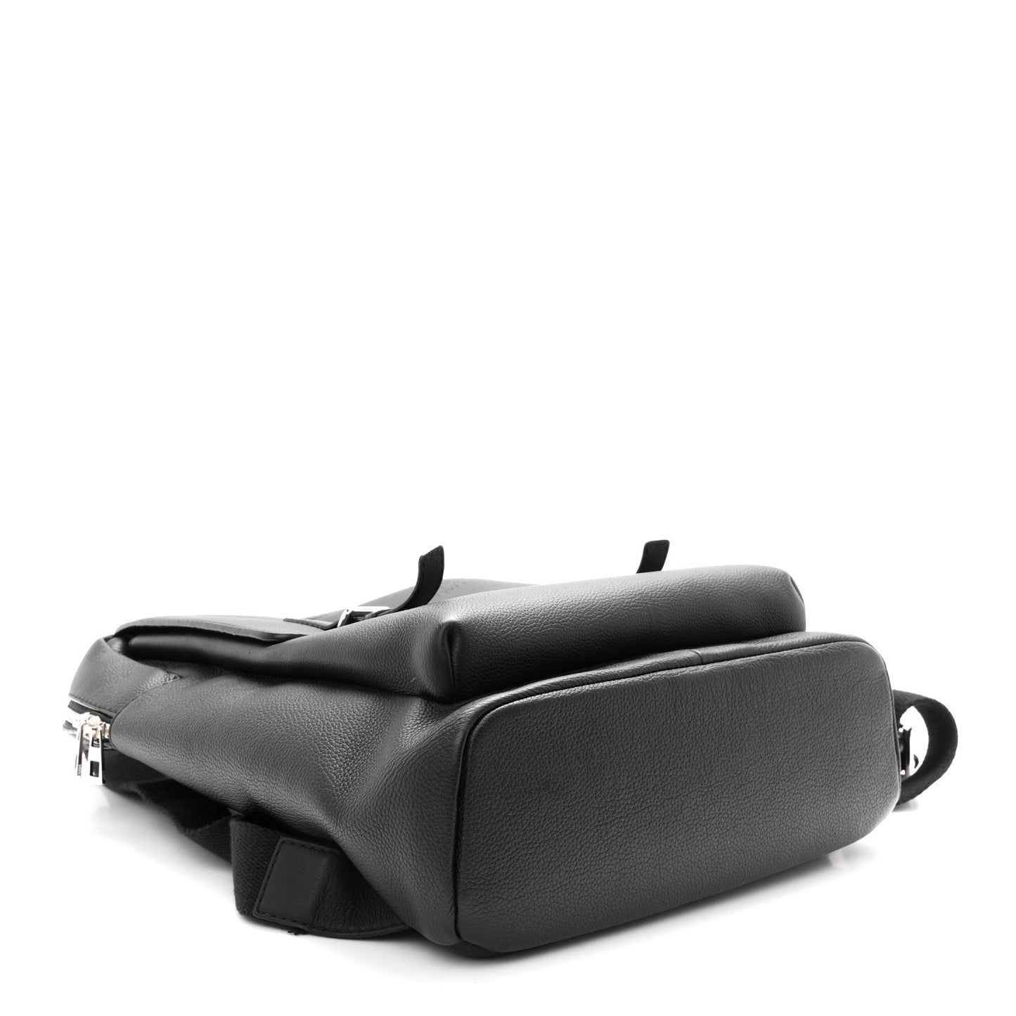 Grained Calfskin Military Backpack Black