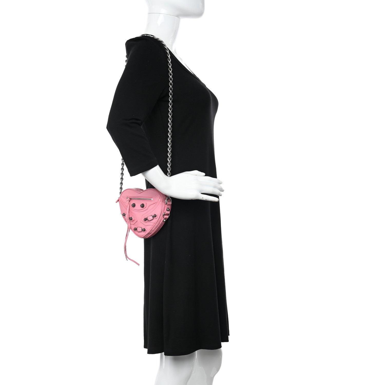 Balenciaga Agneau Arena Mini Le Cagole Heart Bag Sweet Pink 2 of 10