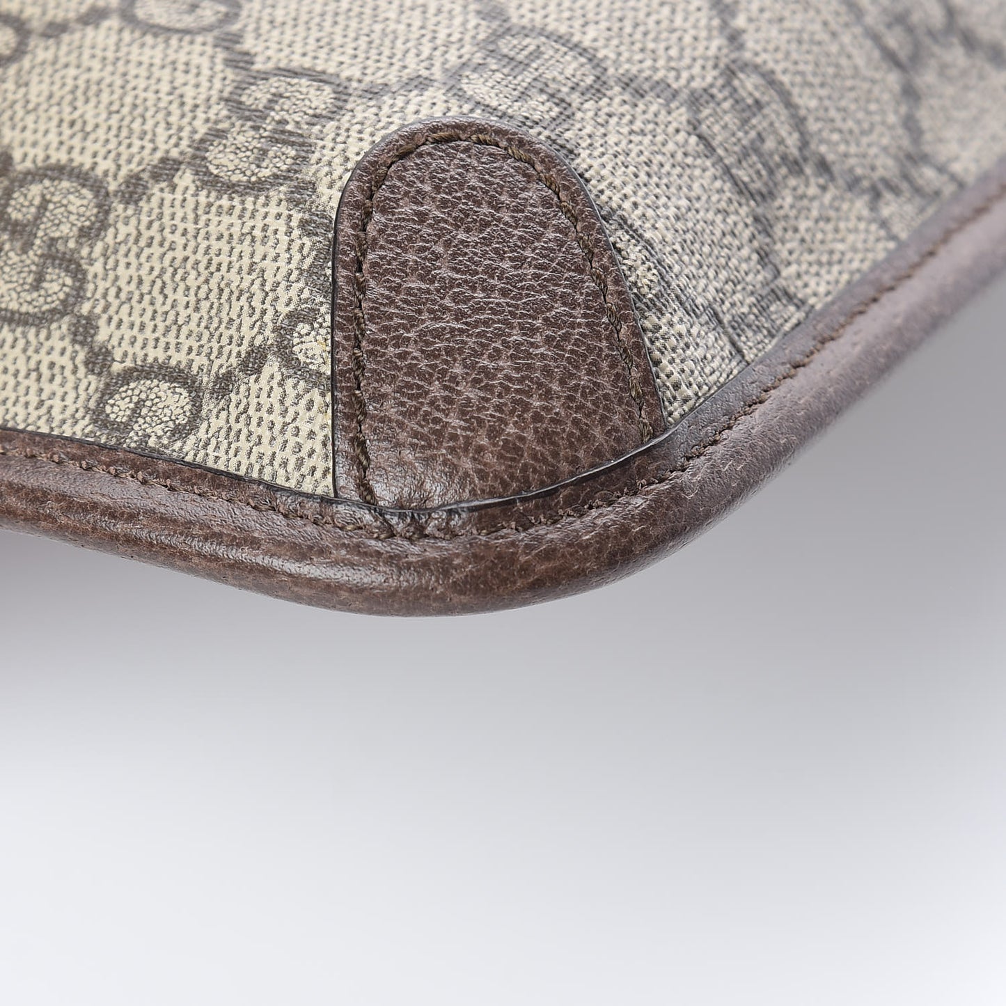 GG Supreme Monogram Neo Vintage Web Belt Bag Brown
